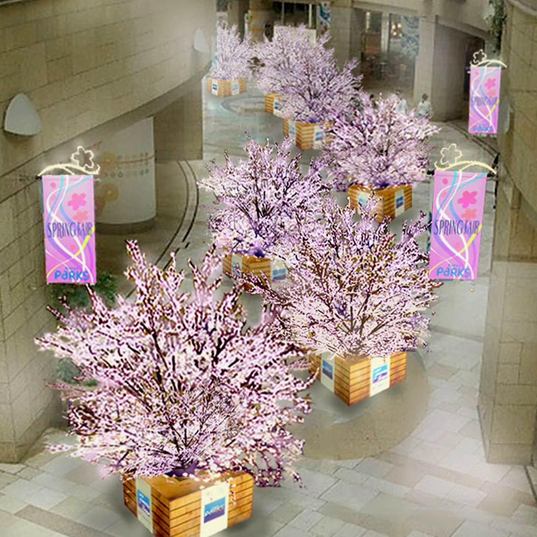 桜のフラワーディスプレイ