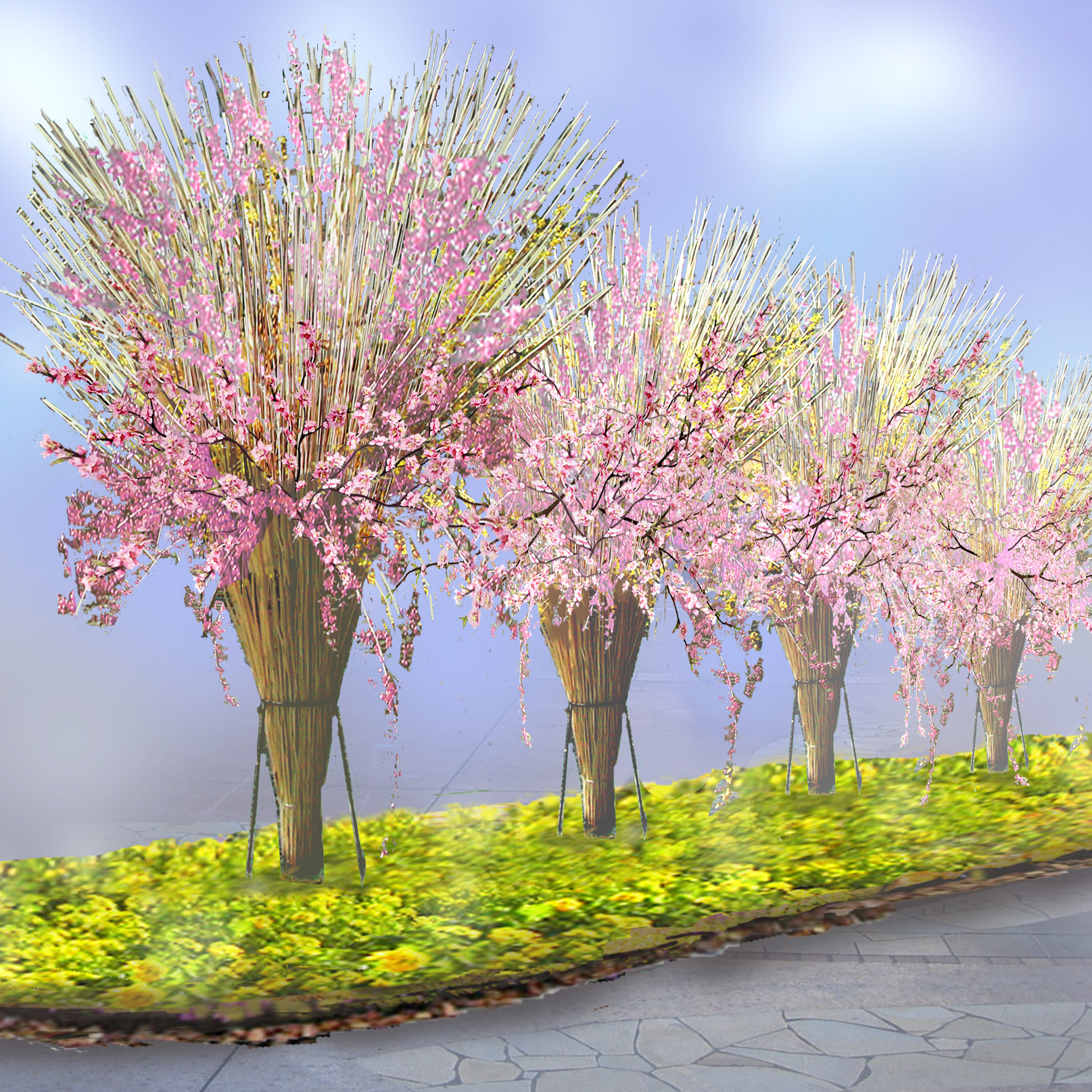 桜のフラワーディスプレイ