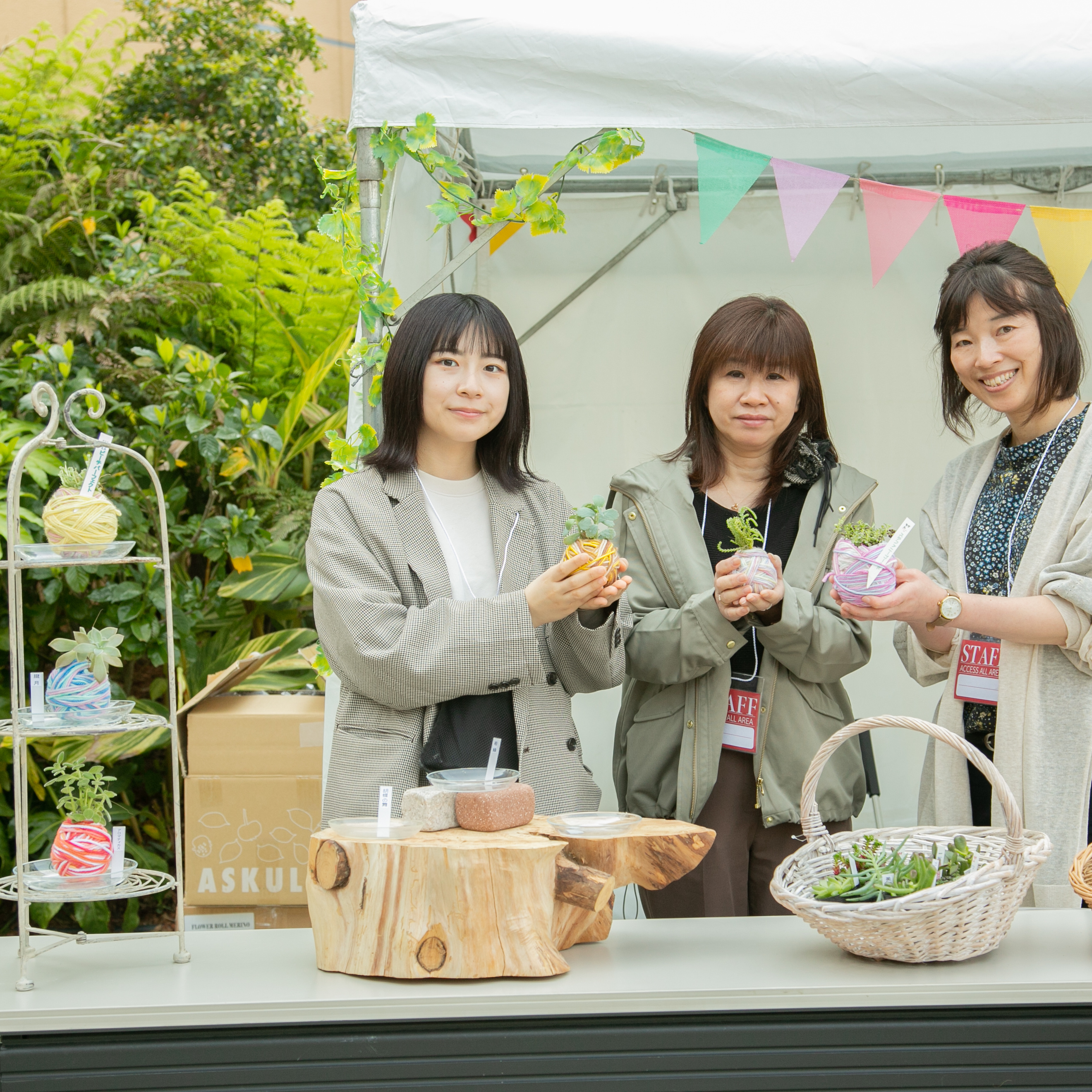アウトドアワークショップ/まんまる多肉植物